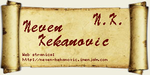 Neven Kekanović vizit kartica